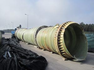 Captación de agua de mar fase II de la unidad de engorde de pescado de Mira en Coimbra, Portugal